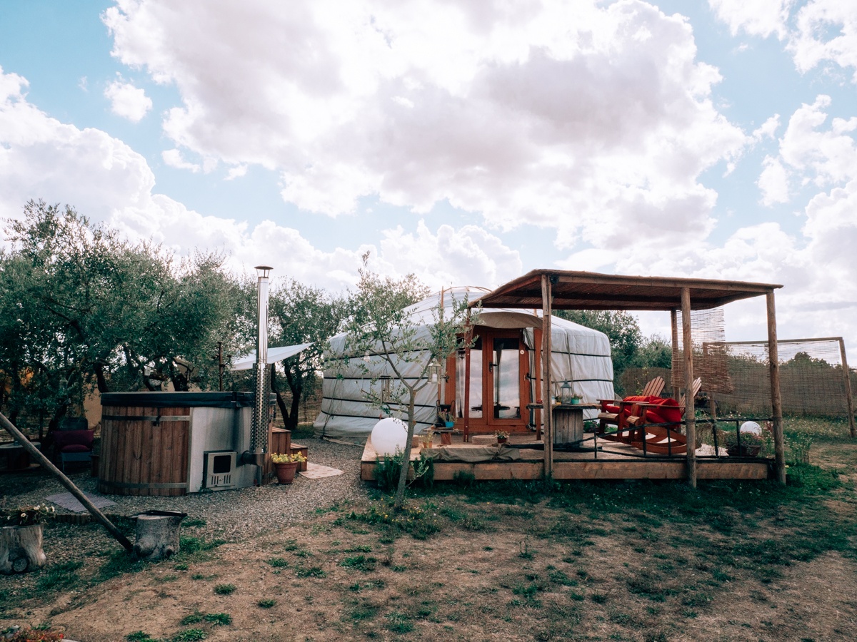 dormire in una yurta in toscana