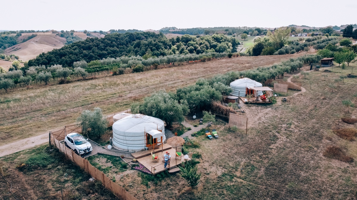 dormire in una yurta in toscana