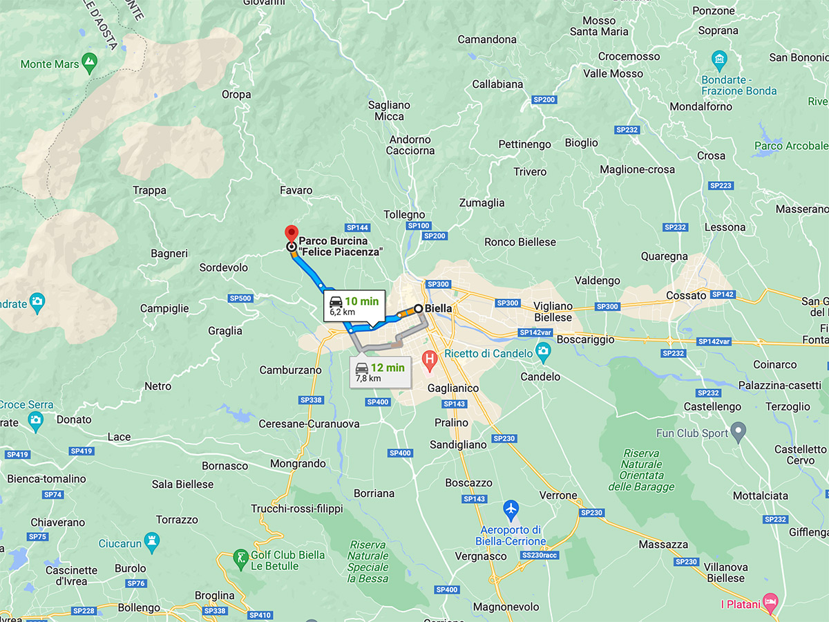 parco della buccina mappa