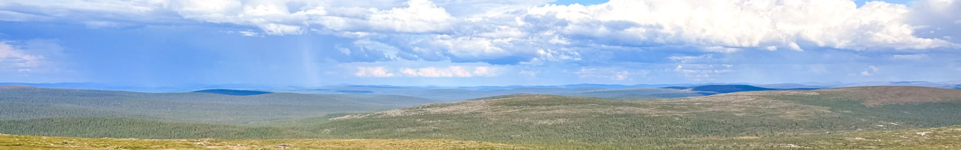 Panorama che si gode in cima alla collina del parco Urho Kekkosen.