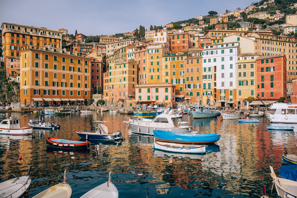 Camogli porto e palazzi